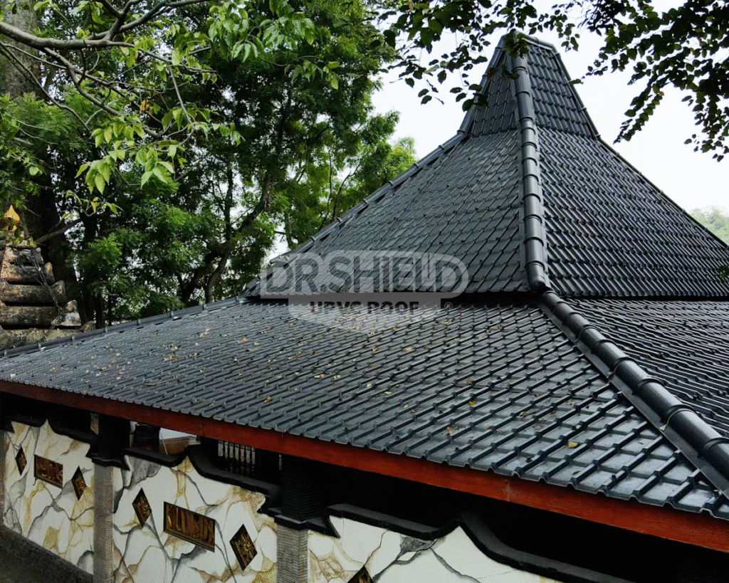 Atap UPVC tipe genteng RF 960 Tile ASA Black Olive 