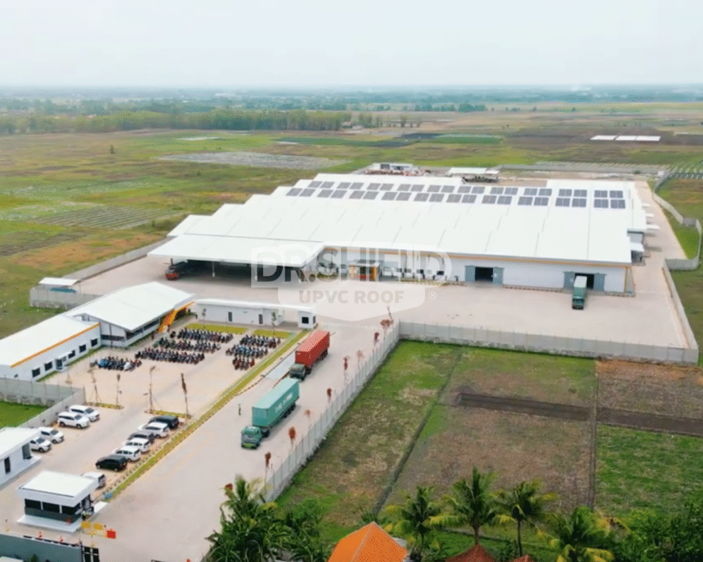 Pemasangan Atap UPVC DR.SHIELD Twin Wall RF 1065 di PT. MMM Nganjuk