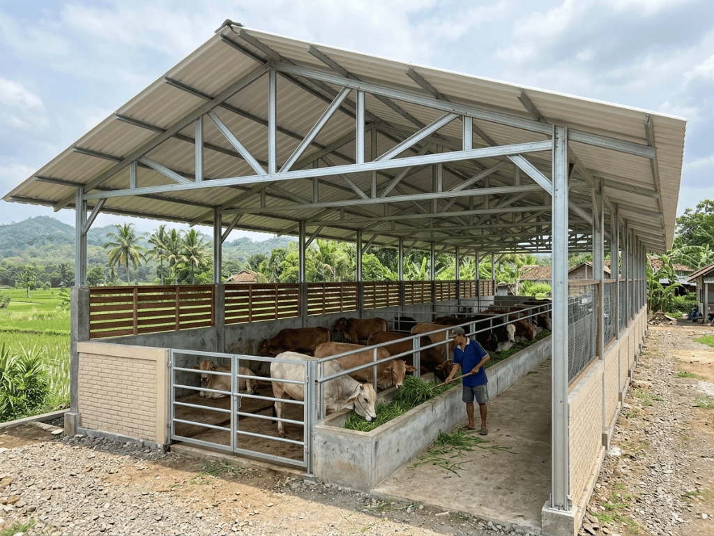 atap kandang ternak upvc