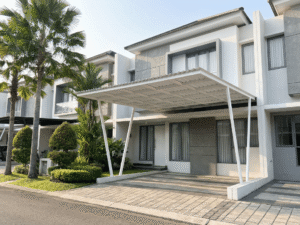 kanopi atap minimalis putih