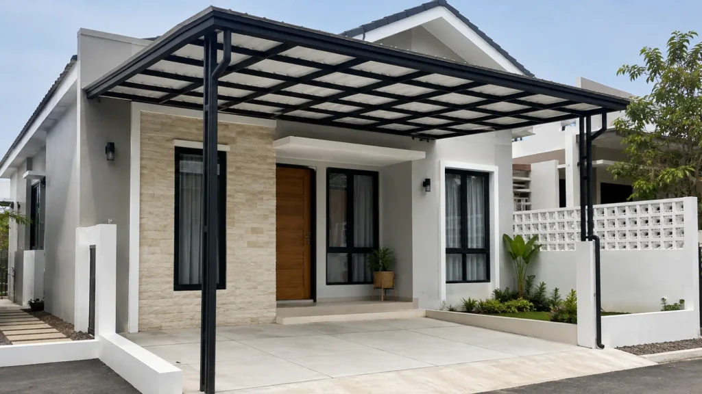 Model rumah dengan kanopi kordoba