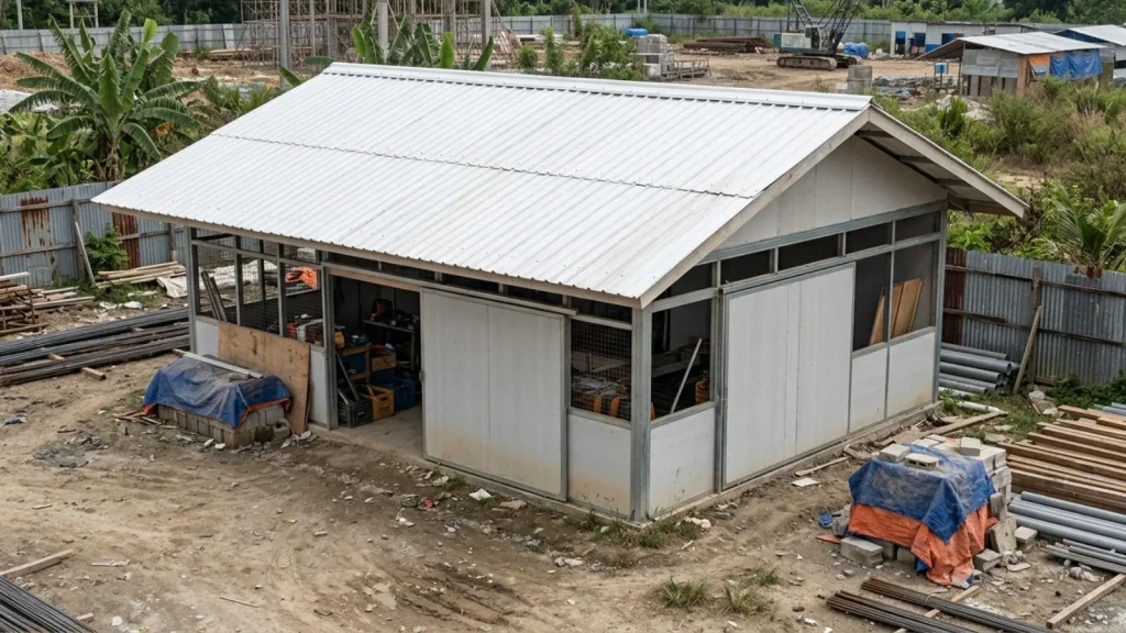Penggunaan atap UPVC untuk bangunan sementara