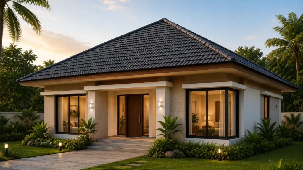 Rumah dengan atap perisai