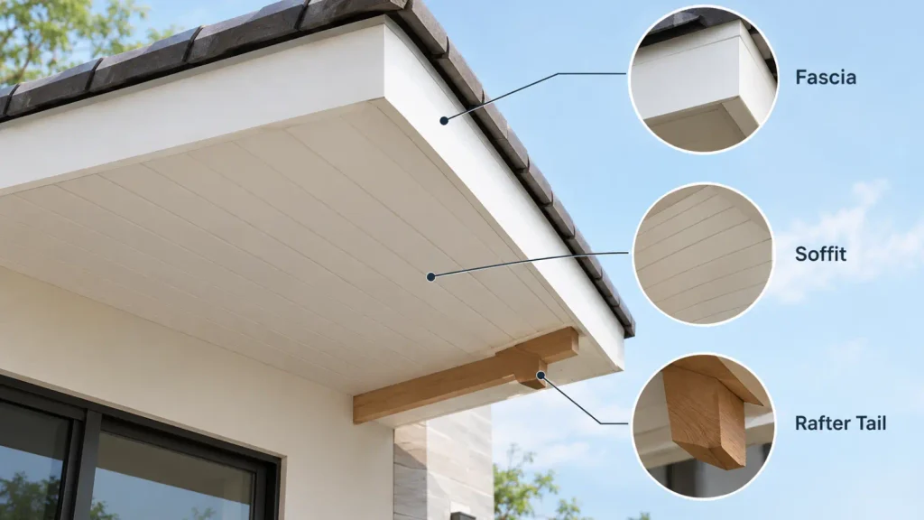 bagian-bagian overhang atap