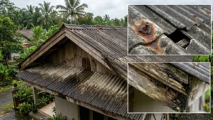 tanda atap rusak