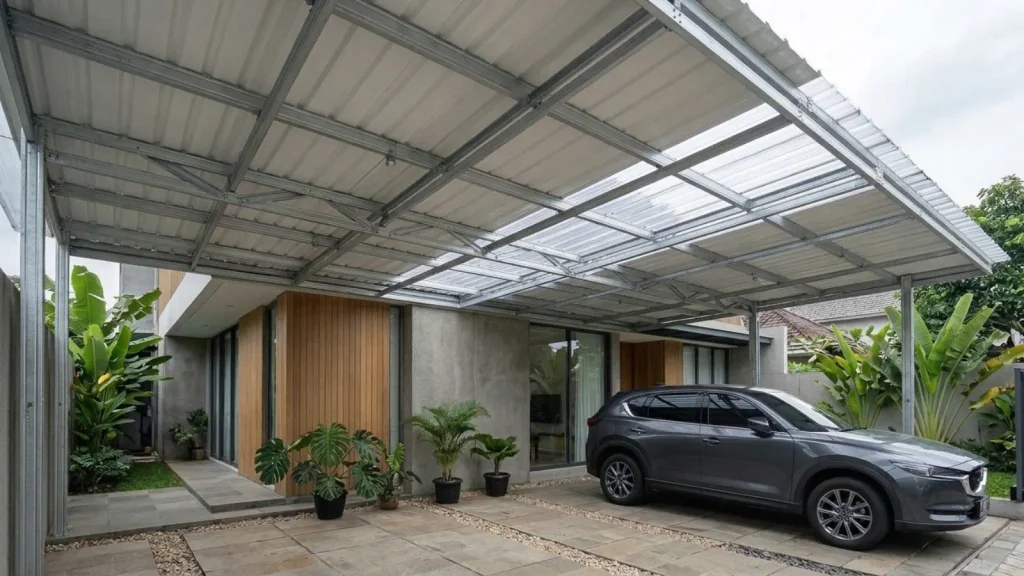 Carport dan Garasi Terbuka