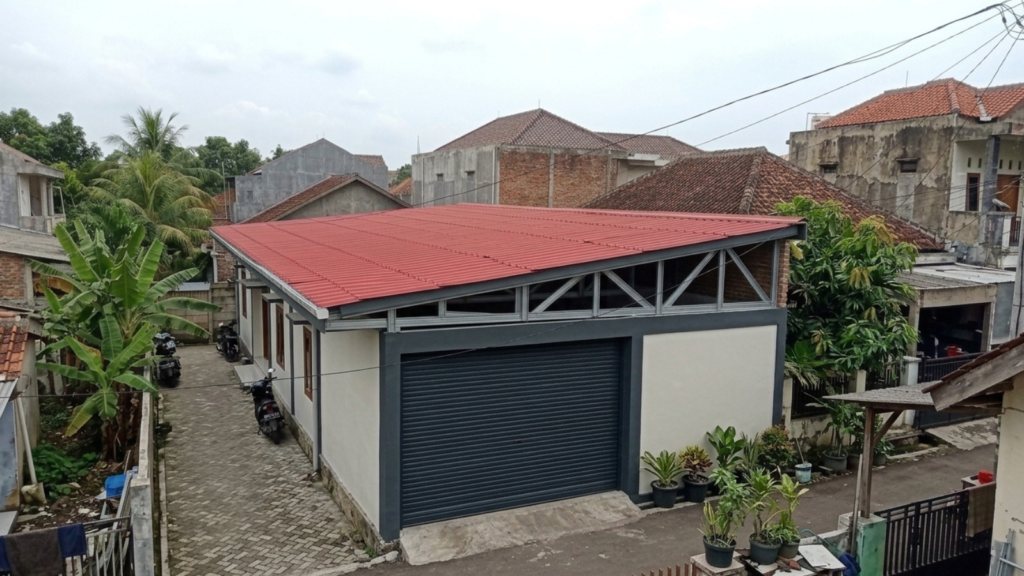 atap UPVC setelah pemasangan