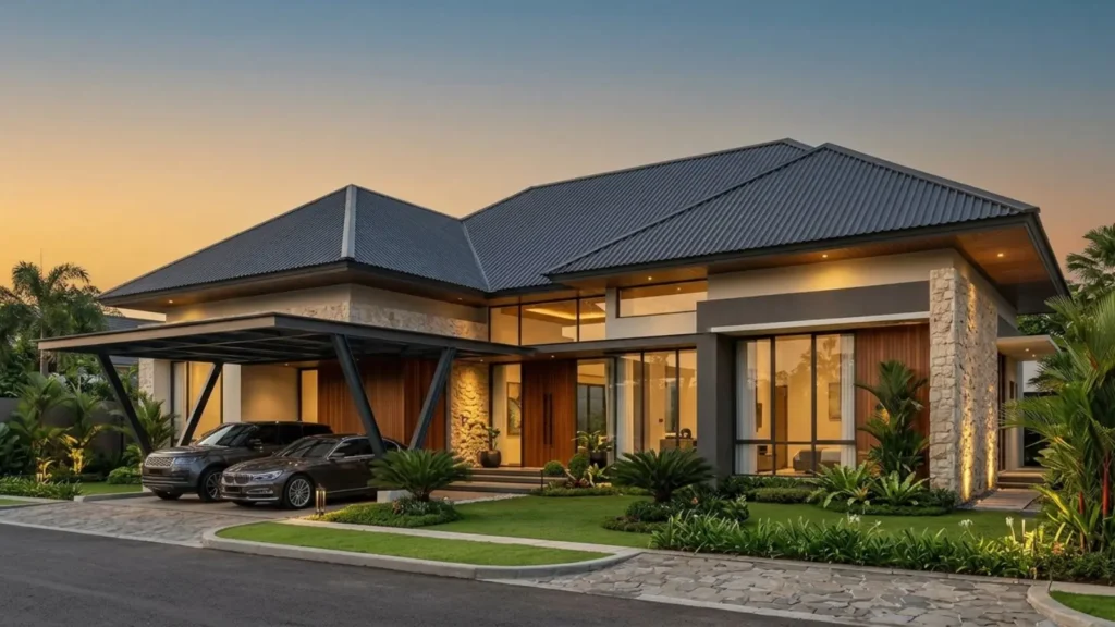 atap bangunan modern